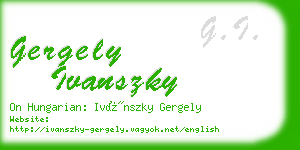 gergely ivanszky business card